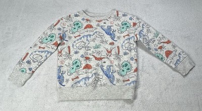 Jumping Beans Softest Fleece Dinosaur Sweatshirt Boys 4T Gray