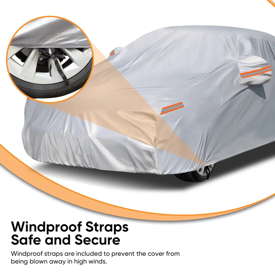 XXL Car Cover Waterproof All Weather UV Protection Universal Fit For Volvo S90 Foto 4 de 4