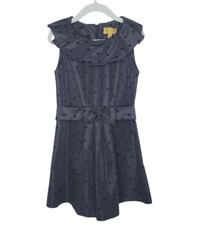 Nicole Miller Kids Sleeveless Little Black Polka Dot Dress Girls Size 5 #3357