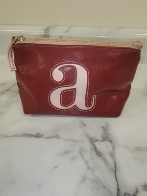 Y2K initial ''A'' cosmetic bag
