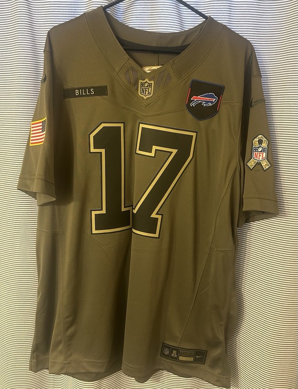 NWT Nike Buffalo Bills Josh Allen #17 Salute to Service NFL Jersey Men’s L Olive