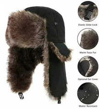 Unisex Warm Aviator Trooper Trapper Earflap Winter Flaps Bomber Faux Fur Hat