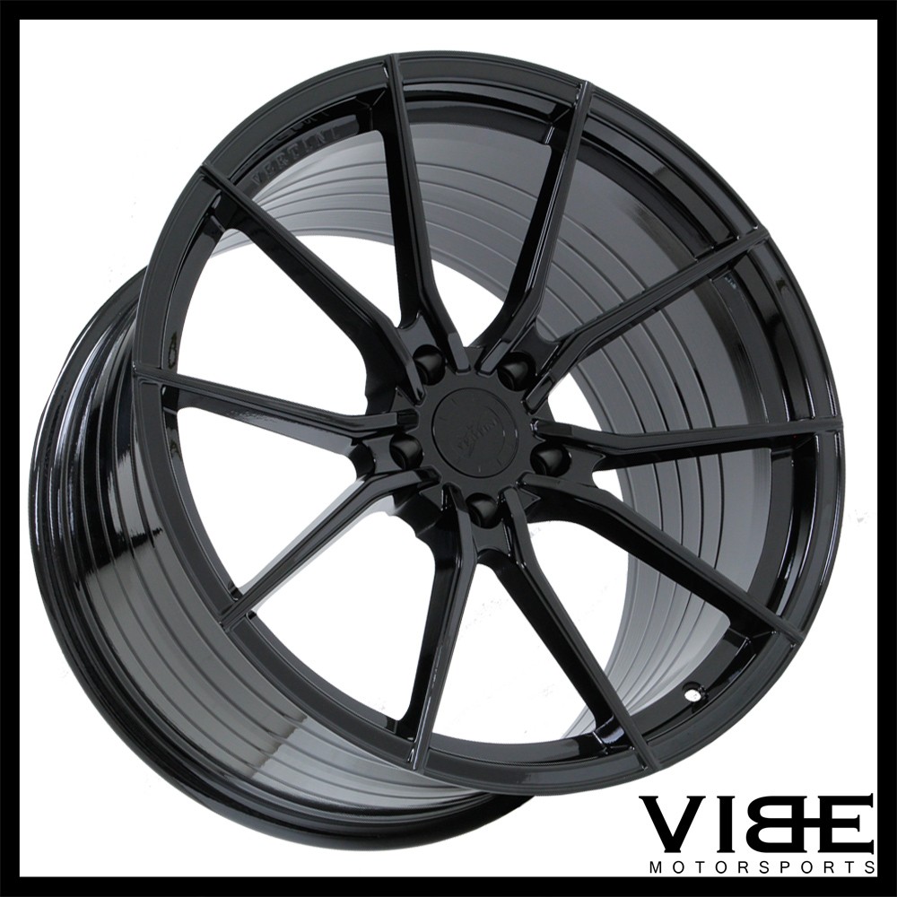 20" VERTINI RF1.2 GLOSS BLACK CONCAVE WHEELS RIMS FITS MASERATI GHIBLI