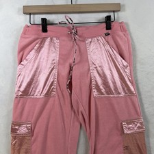 Vintage Y2K 2000s BCBG Max Azria Pink Sweatpants Wise Adjustable Legs Size M