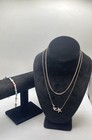 Sterling Silver 925 Jewelry Lot 3 Star CZ Necklace Cat's Eye Bracelet 15.5g — photo 1
