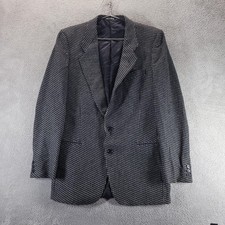 VTG Mani By Giorgio Armani Blazer Mens M Gray Wool Check Tweed Sport Coat Italy