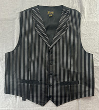 Scully Vest Men XXL Striped Geometric Western Preppy Academic Black