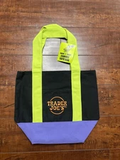 Trader Joe's Trick Or Treat Halloween Limited Mini Canvas Tote Bag NWT
