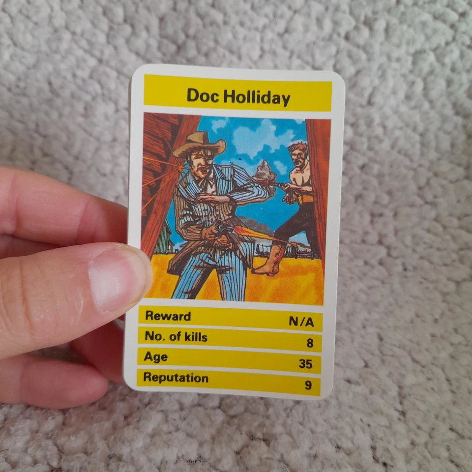 Vintage 1979 Western Gunfighters Top Trumps Card Game Full 32 Card Set RARE - Image 3 of 4