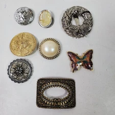 Vintage Shoe Buckles Clips Jewelry LOT of 8