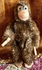 Vintage 4 Steiff 50 s German Mohair Excellent Jocko Monkey Fully Jtd W/Button