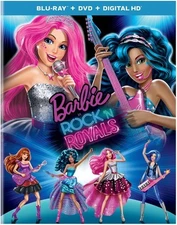 BARBIE IN ROCK N ROYALS (BLU-RAY + DVD) LN DISCS + COVER ART - NO CASE