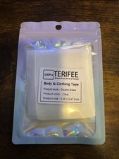 Terifee Body Clothing Tape 100 Strips Double Sided Clear 3.35 X 0.47in