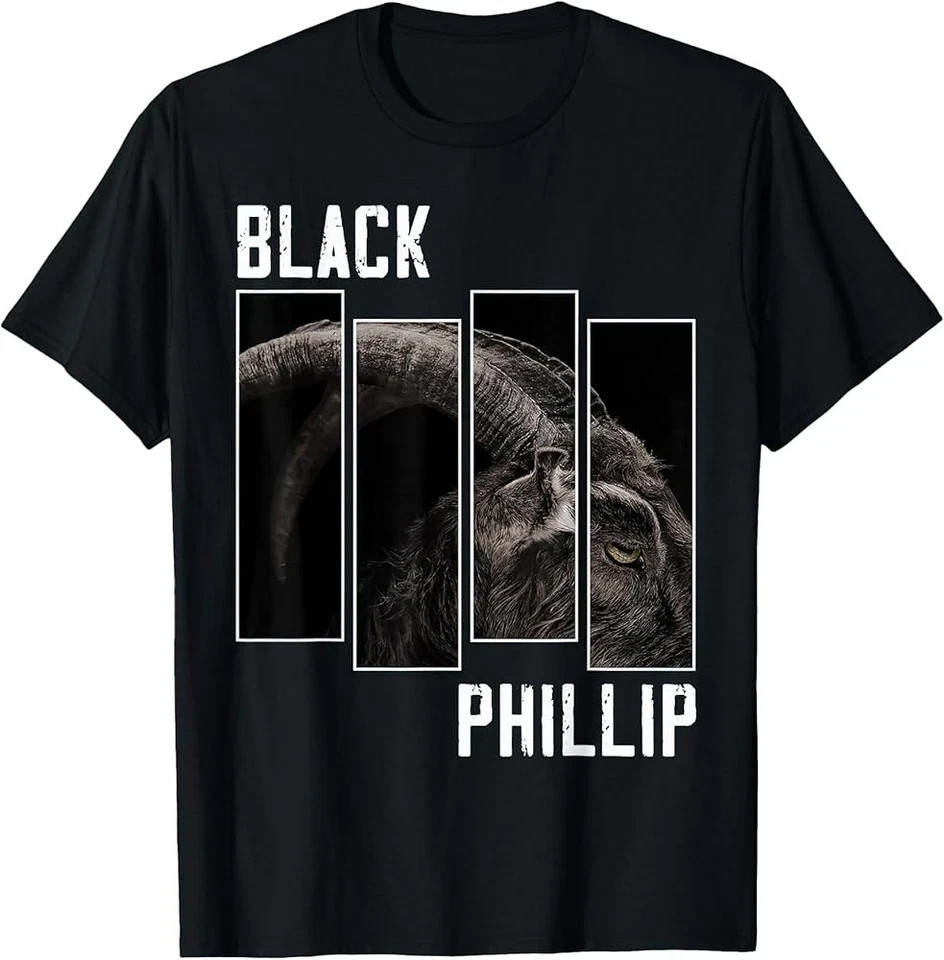 Black Phillip T-Shirt Horror Movie Halloween Retro Goat Graphic Tee
