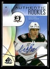 2024-25 SP Game Used Auto Blue Cutter Gauthier Rookie Auto Anaheim Ducks #278