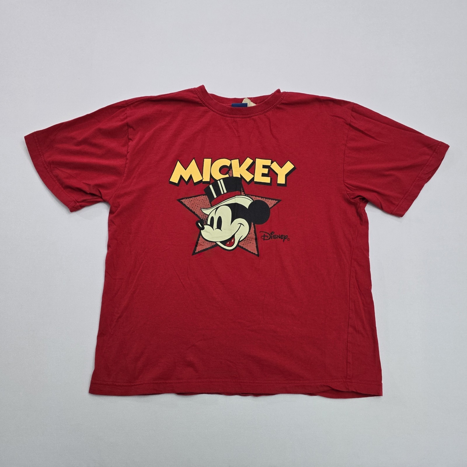 Disney Mickey Mouse Vintage 1990s Graphic T-Shirt Unisex Size 2XL Red