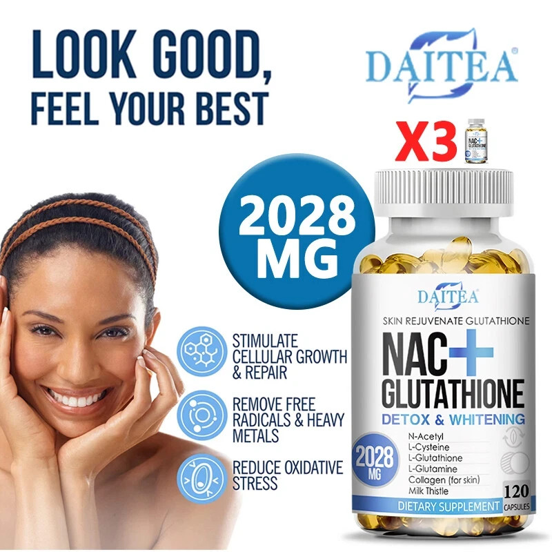 Nac Glutathione Collagen Softgel Skin Whitening Anti-Aging Antioxidant  ImmuneNEW | eBay