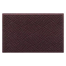Waterhog Diamonds 23 In. X 35 In. PET Polyester Indoor Outdoor Door Mat Bordeaux