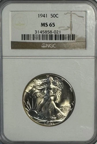 1941 Walking Liberty Half Dollar, MS 65 NGC, NR