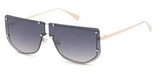 Women's Retro Square Sunglasses Gold Frame Gray Lens Gradient UV400 Metal Travel