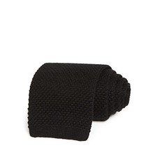 Bloomingdale's Textured Geometric Pattern Polyester Necktie Black OS