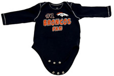 Baby NFL Denver Broncos Dark Blue Infant Bodysuit Cotton 6-9 Months #1 Fan
