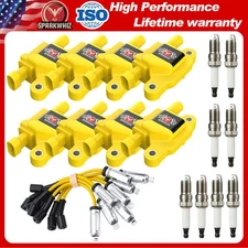 8* Ignition Coil + Spark Plug + Wires For Chevy Silverado 1500 GMC 5.3 6.0L 6.2L
