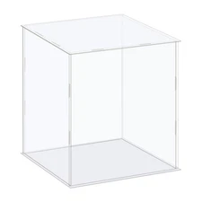 Display Case Box Acrylic Box Transparent Showcase 21x21x26cm for Collectibles