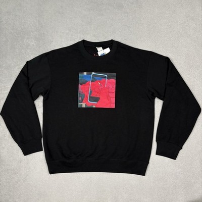 NEW Uniqlo KAWS + Andy Warhol Graphic Sweatshirt Men's Size Small Black Crewneck
