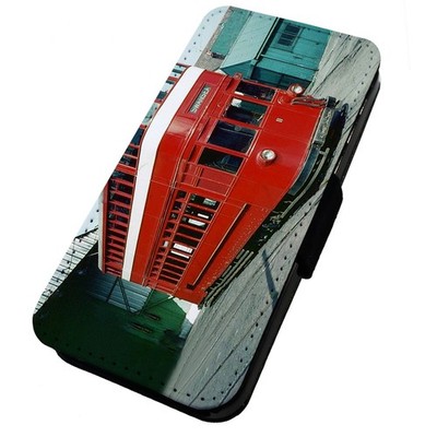 Bedruckte Klapp Handyhülle iPhone, Samsung & Huawei World Trams Swansea Mumbles