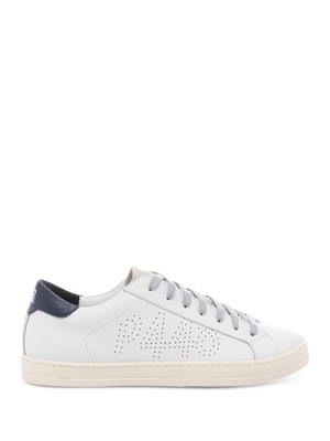 P448 Mens White Logo F23john-m964 Round Toe Platform Leather Sneakers Shoes 43
