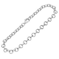 Armband 925 Sterling Silber 19Cm Erbskette Oval Damen Designer Armbandkette Fein