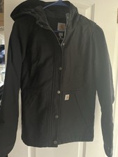 Women  s Black Carhartt Size S 4-6 Hooded Jacket