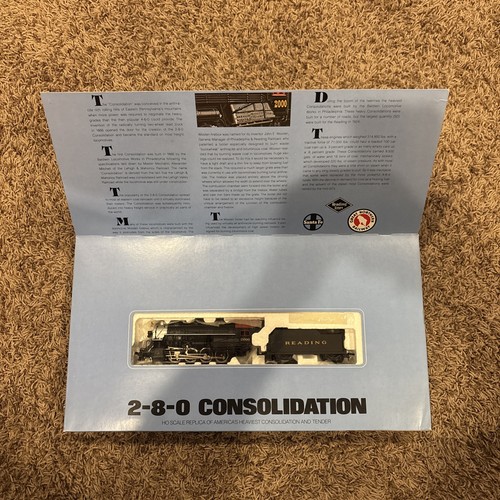 Locomotive Vapeur Bachmann N 2-8-0 Consolidation Avec Tender - Parfait État