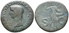 Roman Bronze As - Rome 41-54 - Claudius - Minerva