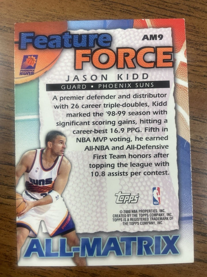 1999-00 Topps All-Matrix Jason Kidd #AM9 - Image 2 of 2
