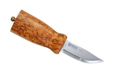 Helle Nying Jagdmesser Outdoor H3LS Holzgriff Birke Lederscheide Kompakt 200055