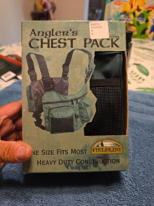 NEW FIELDLINE ONE SIZE FITS MOST ANGLER'S CHEST PACK FLY FISHING OLIVE GREEN