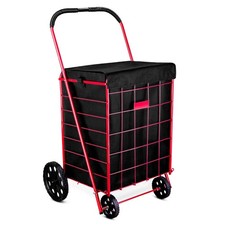 Shopping Cart Cover, Square Bottom, Fits Standard Carts, Waterproof, Black