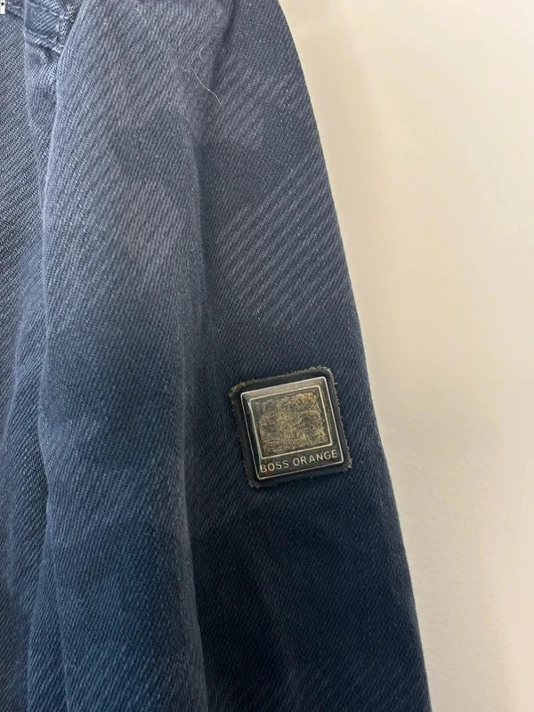 Hugo Boss Orange Mens Navy Hooded Full Zip Jacket Cotton Blend Size M 36R thumbnail 3