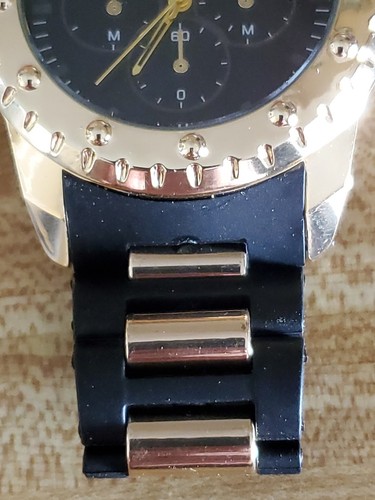 Rocawear Mens Watch Gold Black RM50465 EX Bling 51mm - Picture 7 of 8