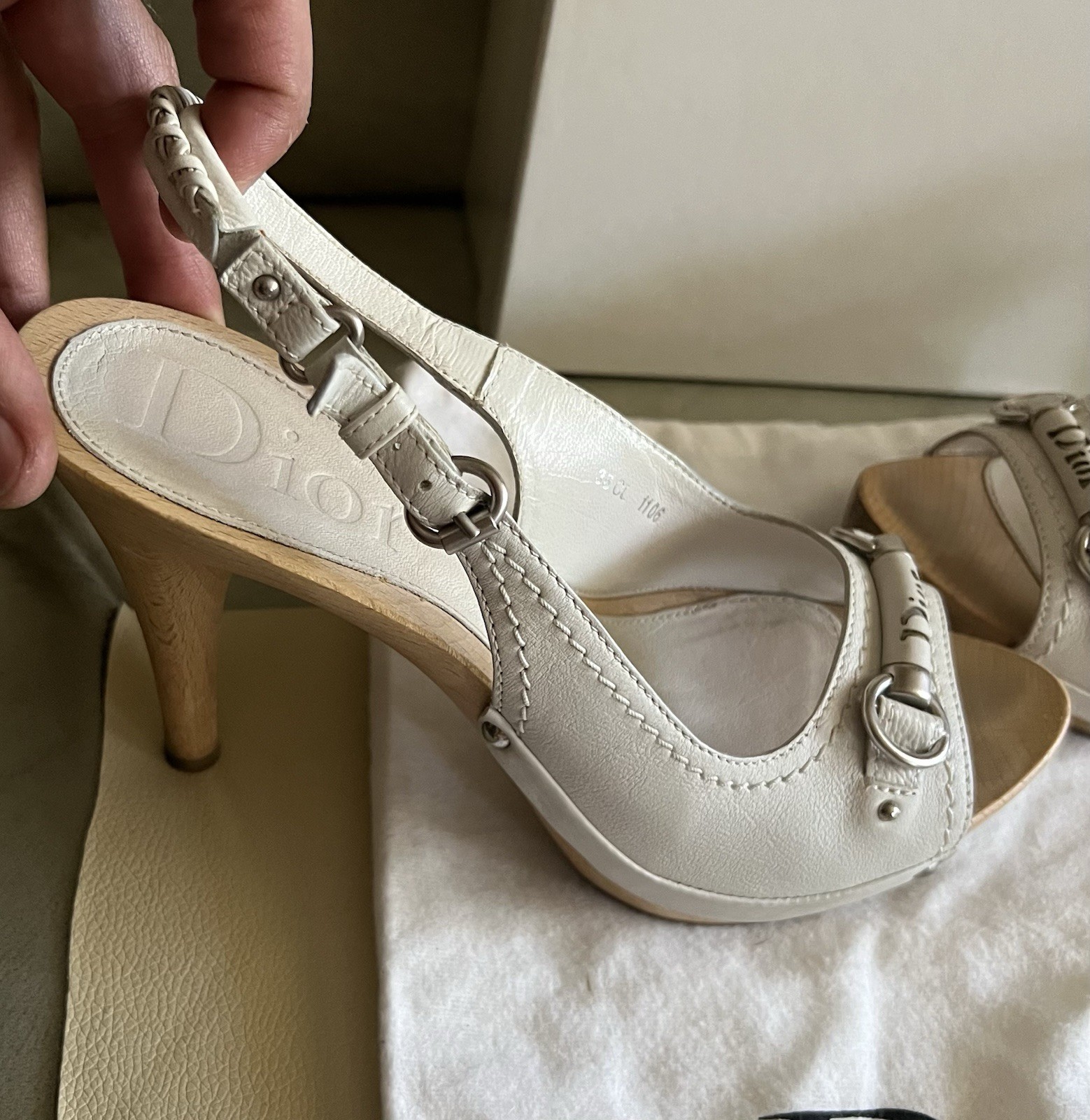 Christian DIOR Y2K Vintage John Galliano High Heel Clogs Mule Sandals 38 Us 8 thumbnail 2