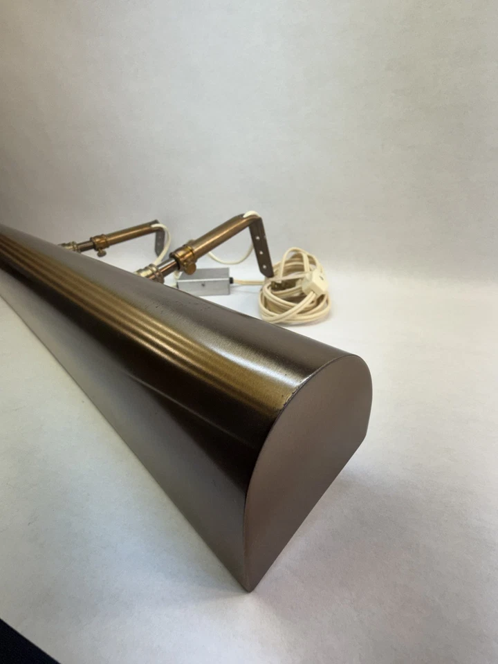 Arte pictórico enchufable vintage de la Casa de Troya de 3 bombillas bronce claro aprox. 20""  Foto 3 de 4