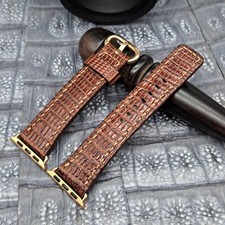 Lizard Leather Watch Band for Apple Watch size 38/40/41mm Exotic Leather