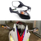 Rearview Mirrors With Turn Signals LED For Honda CBR1000RR 2008-2016 Black