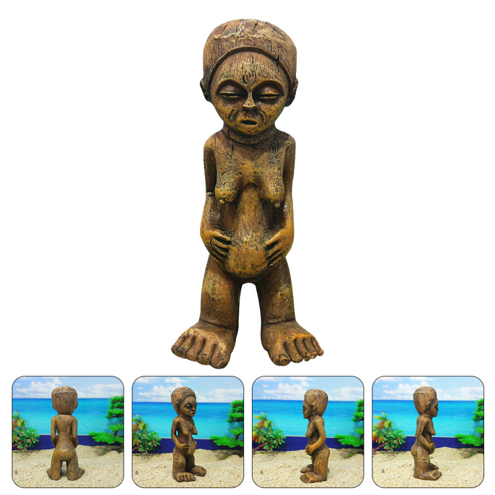 African Goddess Statues Women Sculptures Desktop Decor Miss Child Figurines