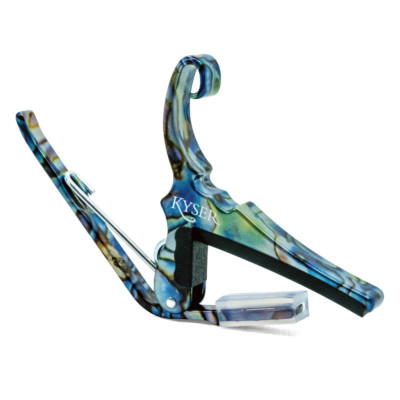 Kyser KG6AB Schnellwechsel Gitarren Capo für 6-saitige Gitarre, Abalone