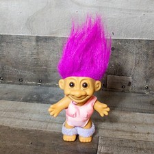 Vintage Russ TROLL DOLL Yoga Workout Exercise Figure Figurine 5  