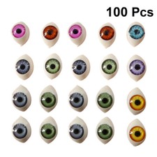 100PCS Half Round Eyeball Doll Making Pendant Resin Craft Eyes Toys
