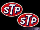 STP - Set of 2 Original Vintage 1960's 70's Racing Decals/Stickers - 4 Inch size
